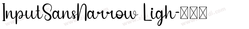InputSansNarrow Ligh字体转换
